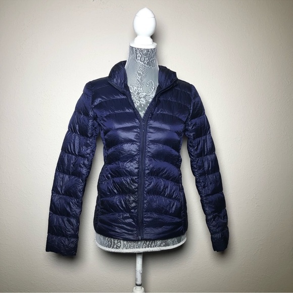 Puredown Navy Ultra Lightweight Puffer Down Jacket Extra Small - Picture 2 of 8